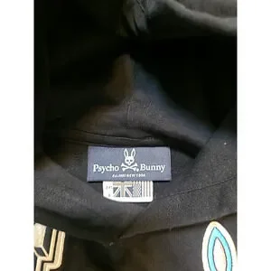 Sweat à Capuche Psycho Bunny Enfant - Taille 4/XXS - Noir Avec Patch - Occasion Parfait état